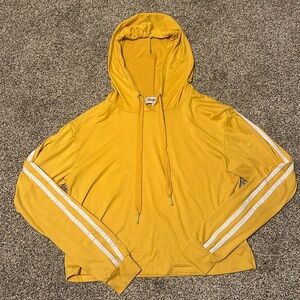 Yellow Hooded Crop Top Size medium
